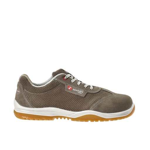 Sixton Dance Beige Rood Low S1P Werkschoenen