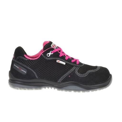 Sixton Timba Zwart Roze Low S1P Werkschoenen