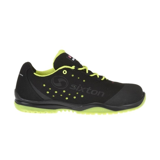 Sixton Cuban Zwart Geel Low S1P Werkschoenen