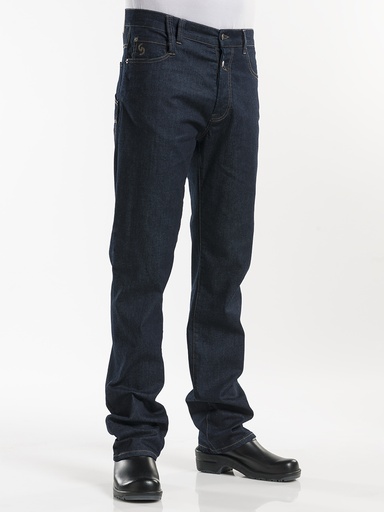 Chaud Devant Jeans Blue Denim Stretch Chef Pants