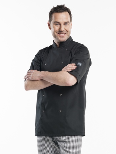 Chaud Devant Hilton Poco Black Short Sleeve Chef Jacket