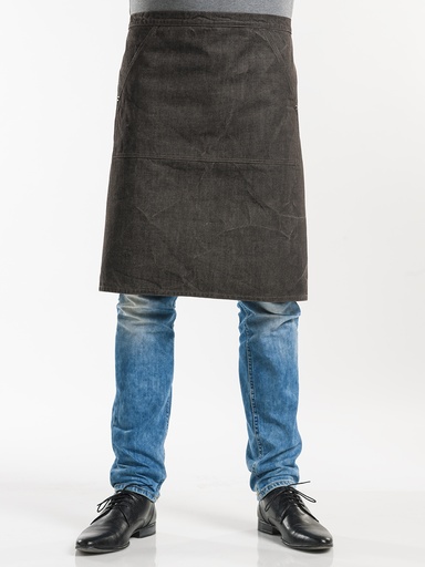 [CD-42399] Chaud Devant Pouch Brown Denim Apron