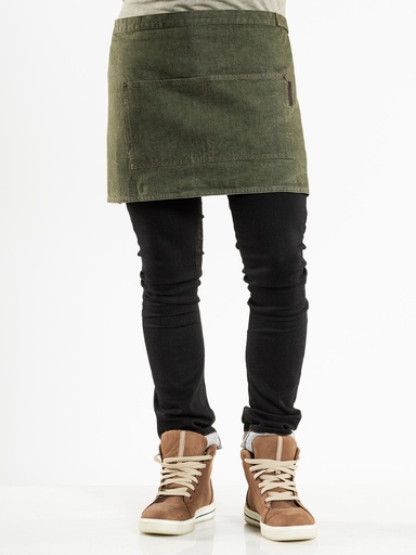 [CD-48399] Chaud Devant Base Green Denim Apron