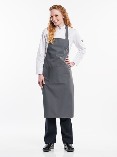 [CD-50088] Chaud Devant Grey Bib Apron