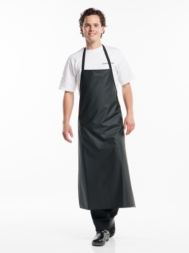 [CD-52789] Chaud Devant Waterproof Black Bib Apron
