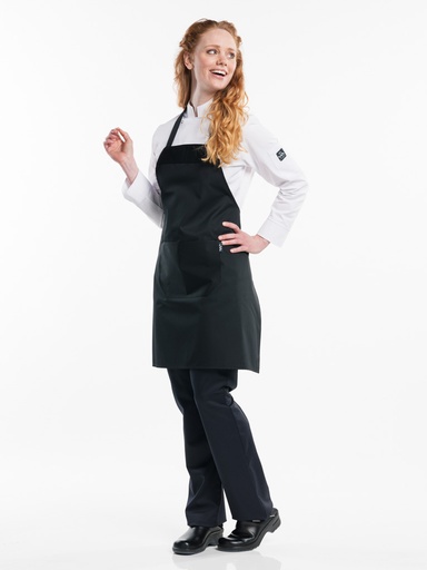 Chaud Devant Cross Black Bib Apron