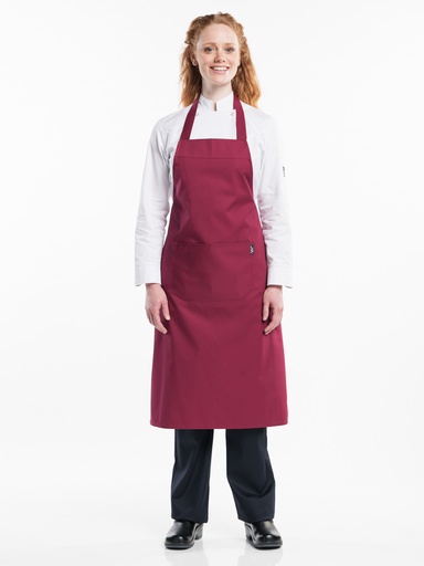 [CD-54088] Chaud Devant Burgundy Bib Apron