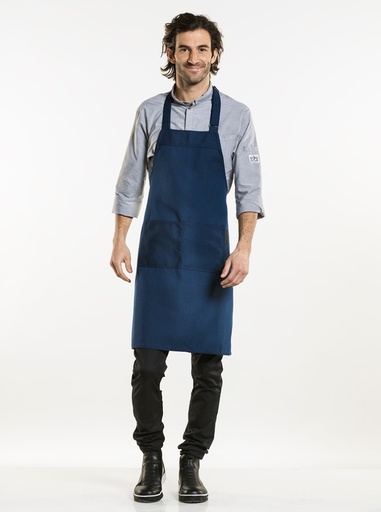 [CD-54699] Chaud Devant Nordic Base Blue Bib Apron