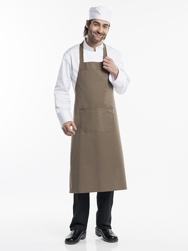 [CD-59188] Chaud Devant Taupe Bib Apron