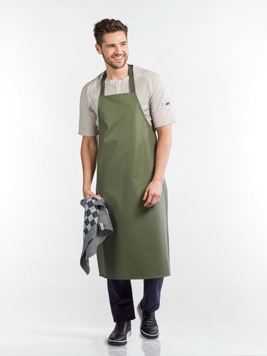 [CD-59289] Chaud Devant Waterproof Green Bib Apron