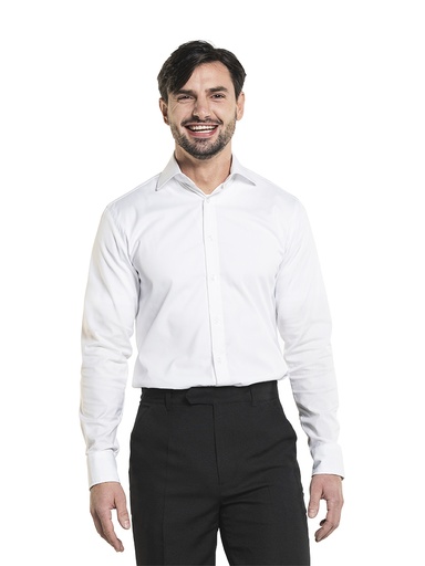 Chaud Devant Men White Stretch Shirt