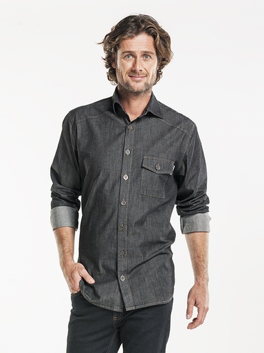 Chaud Devant Men Antra Denim Stretch Shirt