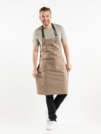 [CD-65399] Chaud Devant Forene Mud Denim Bib Apron