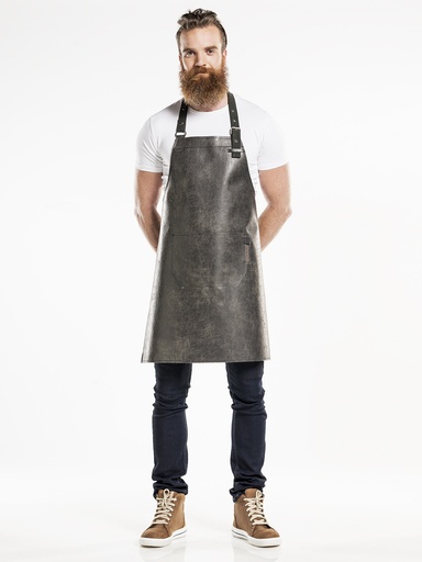 [CD-67499] Chaud Devant Regular Moonshine Black Bib Apron