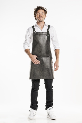 [CD-67599] Chaud Devant Fusion Moonshine Black Bib Apron