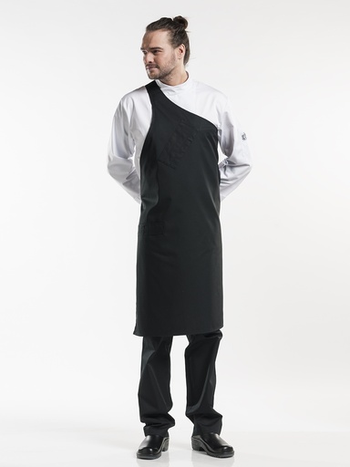 [CD-69799] Chaud Devant Butcher Black Bib Apron