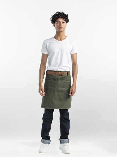 [CD-85199] Chaud Devant Forene Green Denim Apron