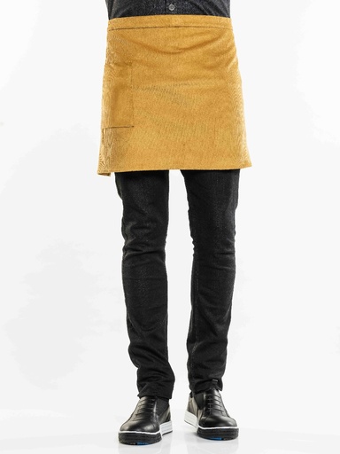 [CD-85799] Chaud Devant Yellow Velvet Apron