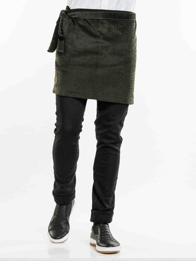 [CD-85899] Chaud Devant Green Velvet Apron