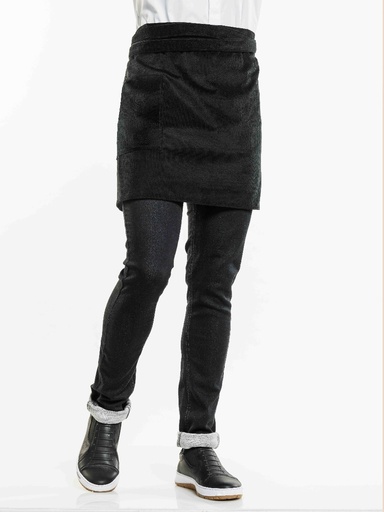 [CD-85999] Chaud Devant Black Velvet Apron