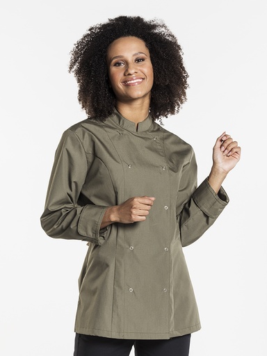 Chaud Devant Lady Poco Dark Olive Chef Jacket