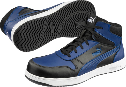 Puma 630070 Frontcourt Blue Blk Mid S3L Werkschoenen