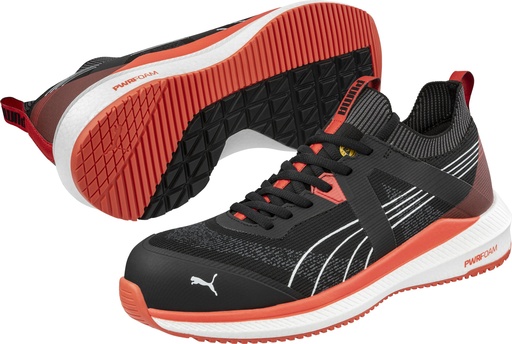 Puma 645020 Turbo Black Red Low S1PS Werkschoenen