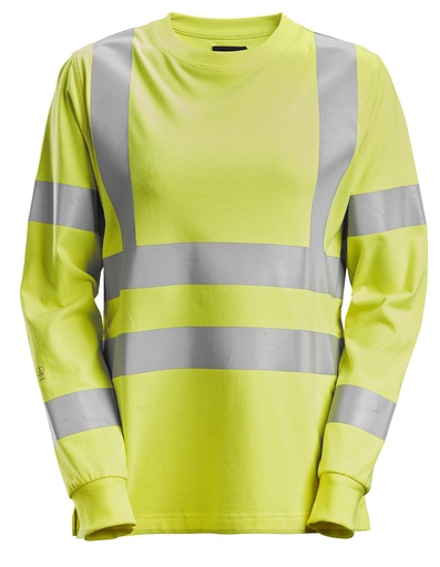 Snickers 2476 Protecwork Dames T-Shirt Met Lange Mouwen High-Vis Klasse 3/2