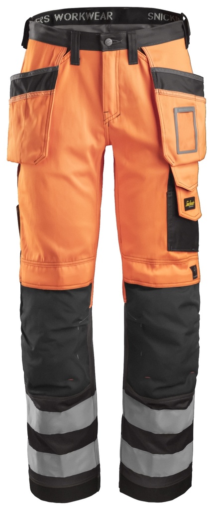 Snickers 3233 High-Vis Broek Met Holsterzakken Klasse 2