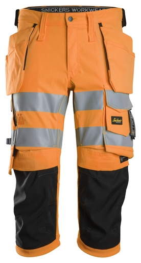 Snickers 6138 High-Vis Klasse 1/2 Stretch Pirate Broek Met Holsterzakken
