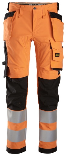 Snickers 6243 Allround High-Vis Stretch Werkbroek Met Holsterzakken Kl2