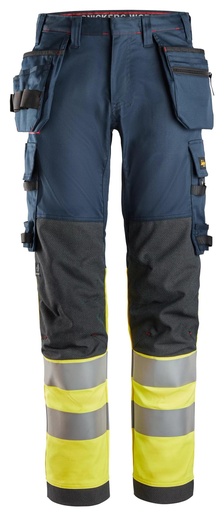 Snickers 6274 Protecwork Stretch Work Trousers Holster Pockets High-Vis Class 1