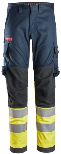 Snickers 6374 Protecwork Stretch Work Trousers High-Vis Class 1