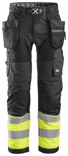 Snickers 6931 Flexiwork High-Vis Werkbroek+ Met Holsterzakken Klasse 1