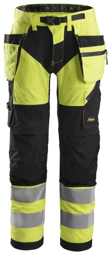 Snickers 6932 Flexiwork High-Vis Werkbroek+ Met Holsterzakken Klasse 2