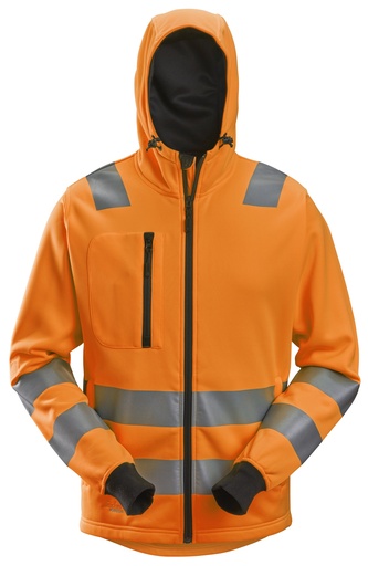 Snickers 8039 Allroundwork High-Vis Hoodie Met Rits Klasse 2/3