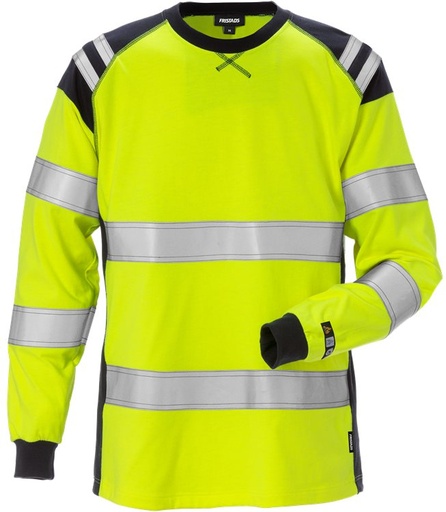 Fristads Flamestat High Vis T-Shirt Met Lange Mouw Dames Klasse 3 7097 Tflh
