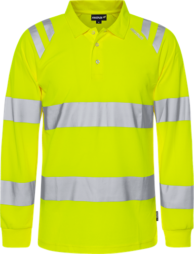 Fristads Hogezichtbaarheids Poloshirt Met Lange Mouw Klasse 3 7864 Gpst