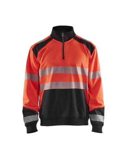Blaklader 3556 Sweatshirt Halve Rits High Vis
