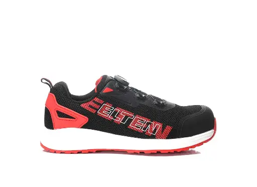 Elten Batis Boa® Black-Red Low Esd S1Pl Werkschoenen