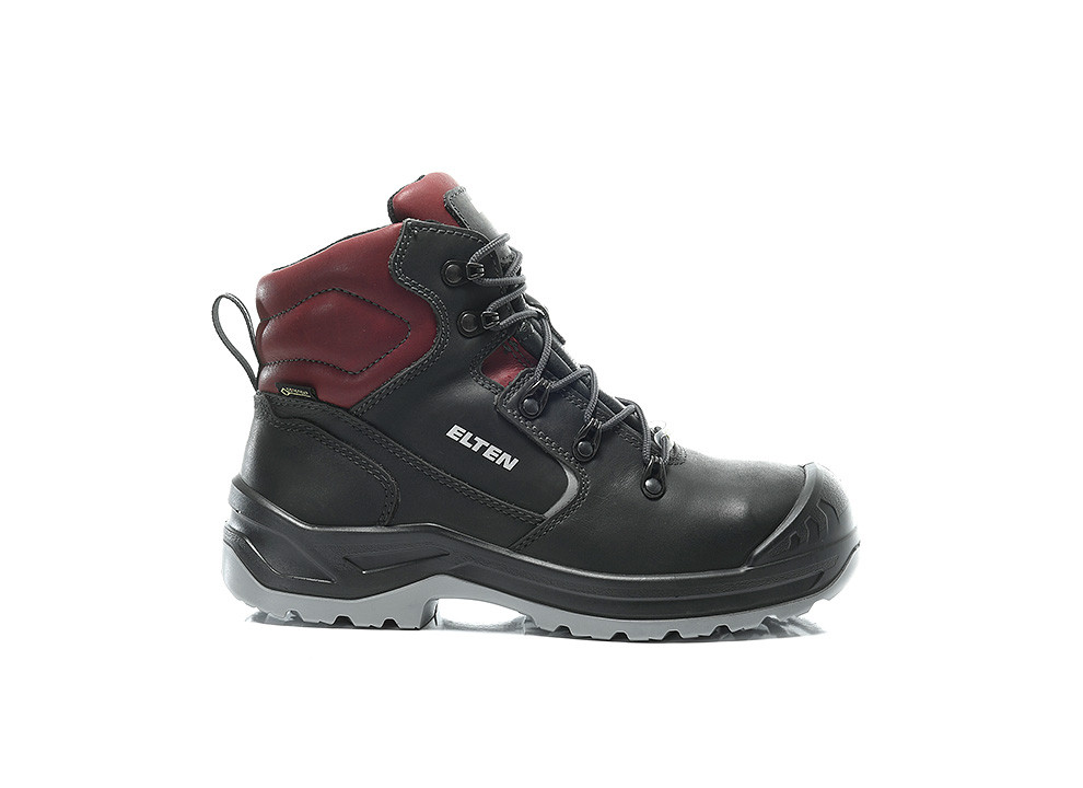 Elten Lena Gtx Black-Red Mid Esd S3 Ci Werkschoenen