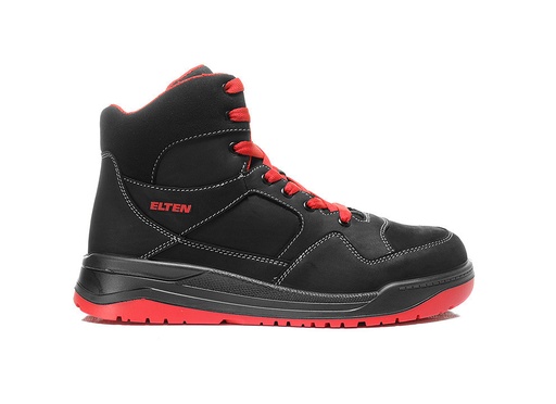 Elten Maverick Black-Red Mid Esd S3S Werkschoenen