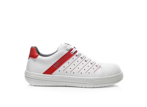 Elten Norris White-Red Low Esd O1 Werkschoenen