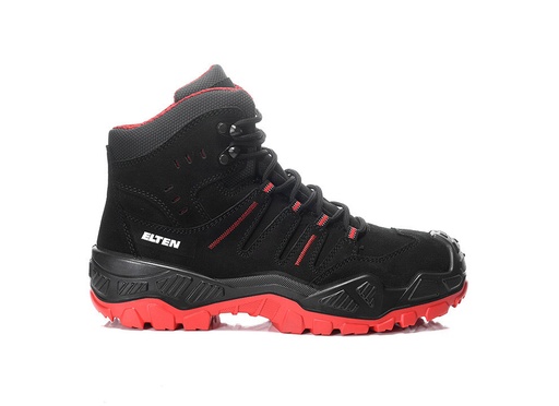 Elten Quentin Black-Red Mid Esd S3S Werkschoenen