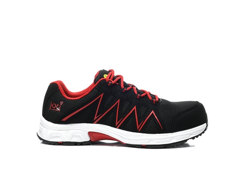 Jori Speedy Black-Red Low Esd S1Ps Werkschoenen